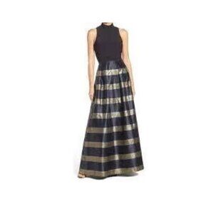 Xscape Black Sleeveless Maxi Dress  Gown  Size 12p